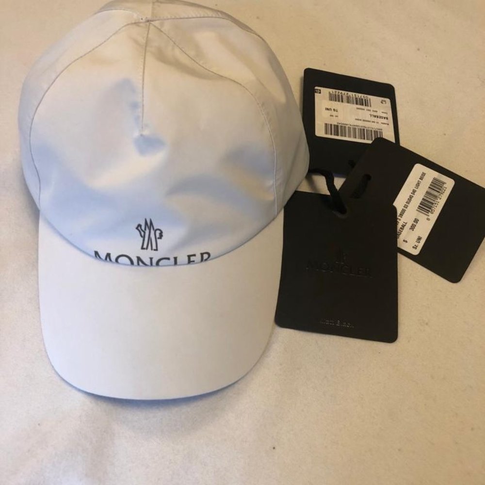 Moncler Hat Baseball Cap - White - Adjustable - Unisex